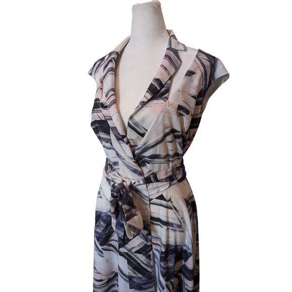 Alton Gray Cutout Halter Wrap Dress Size 2 - Picture 5 of 6